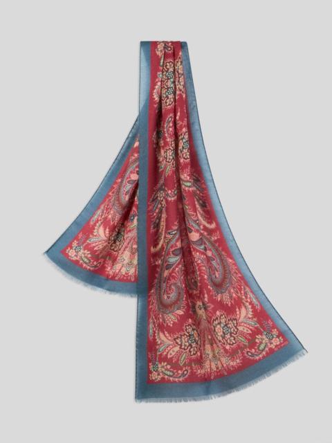 Etro WOOL, CASHMERE AND SILK SCARF WITH PRINT