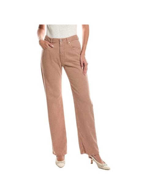Brunello Cucinelli Brunello Cucinelli Wolight Brown Straight Trousers