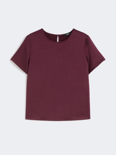 WEEKEND Max Mara Satin and jersey T-shirt - BORDEAUX