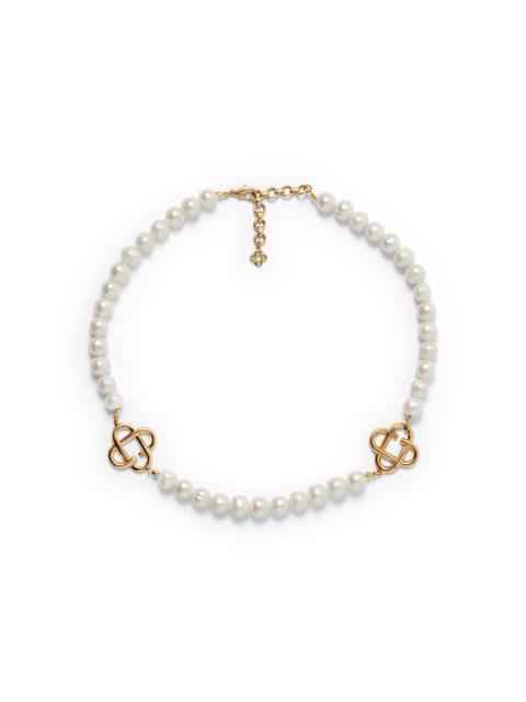 CASABLANCA Medium Pearl Logo Necklace | Casablanca Paris