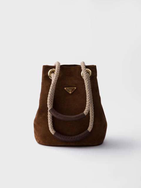 Prada Small Prada Mariner suede bucket bag