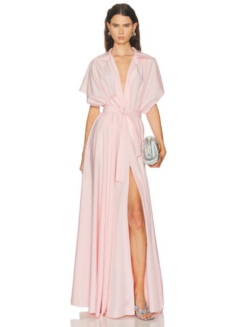 NORMA KAMALI Super Oversized Shirt Flared Gown