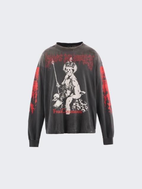 SAINT M×××××× Saint Is A Kiss Long Sleeve Tee Black