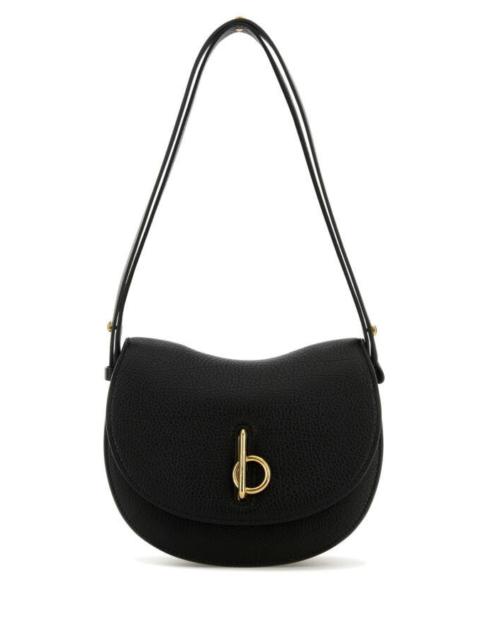 Burberry Burberry Woman Black Leather Small Rocking Horse Shoulder Bag