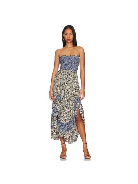 Other Designers New! Free People‎ One I Love Denim Combo 100% Viscose Midi dress Medium $128