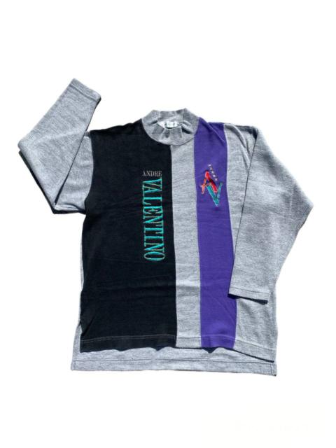 Other Designers Vintage Andre Valentino Mockneck Sweatshirt Embroidery