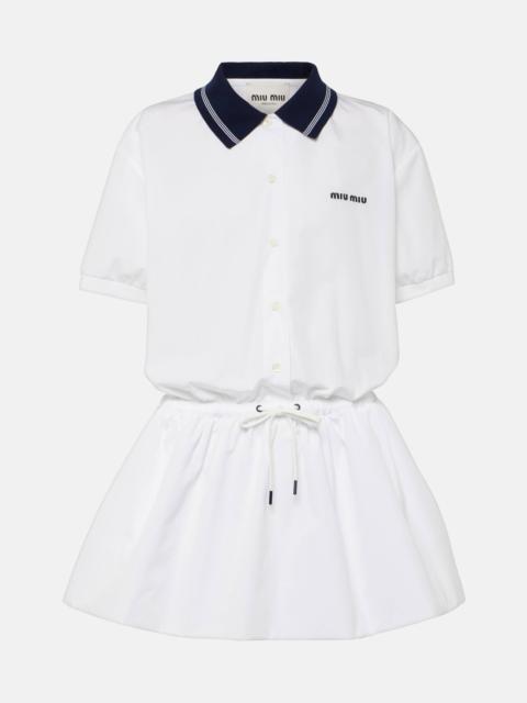 Miu Miu Logo cotton polo dress