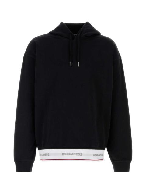 DSQUARED2 Dsquared Men Black Cotton Oversize Sweatshirt