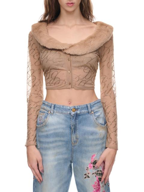 Blumarine Eco-Mink Fur Cardigan