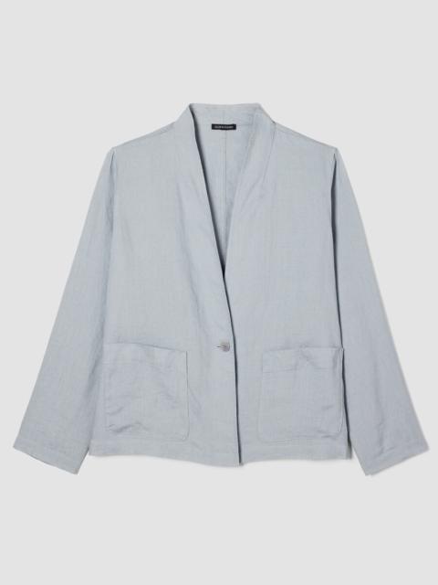 EILEEN FISHER Organic Linen High Collar Jacket