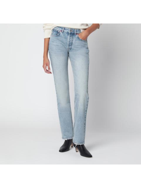 Isabel Marant Isabel Marant Light Blue Daya Vintage-Effect Cotton Jeans Women