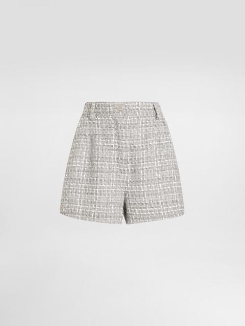 Dolce & Gabbana Lamé bouclé shorts
