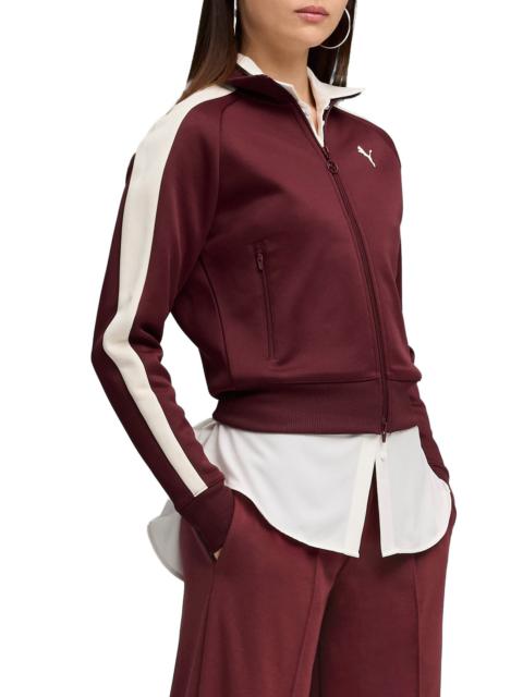 PUMA T7 Always On Track Jacket in Ruby Shimmer at Nordstrom