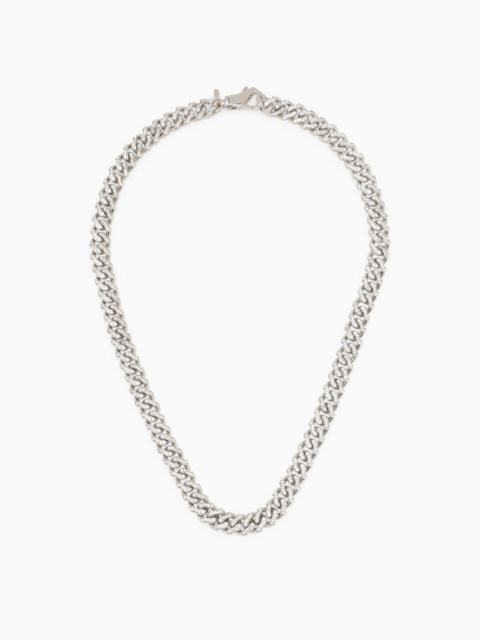 Other Designers Emanuele Bicocchi 925 Silver Chain Necklace With Crystals Men