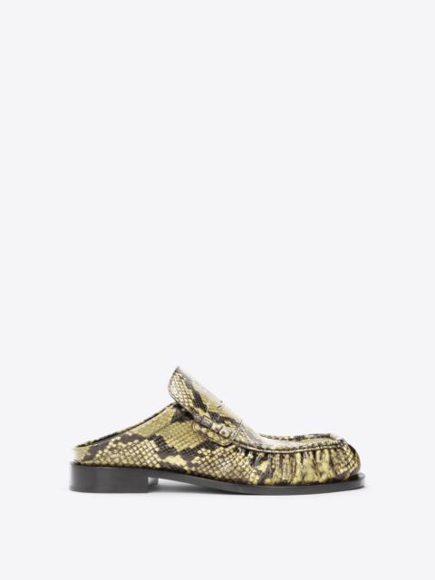 SNAKE PRINT LOAFERS