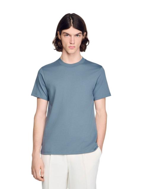 Sandro SANDRO Cotton T-shirt in Grey /Blu at Nordstrom
