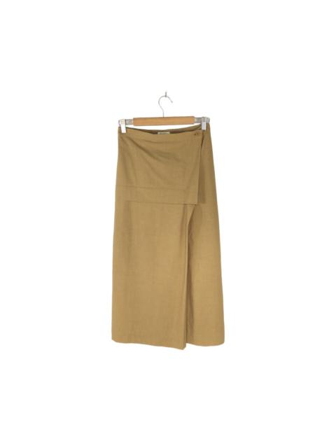Plantation Issey Miyake Cotton Pleated Skirt Mustard