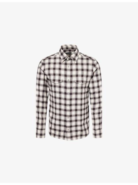 TOM FORD Western Checked Cotton-Blend Shirt