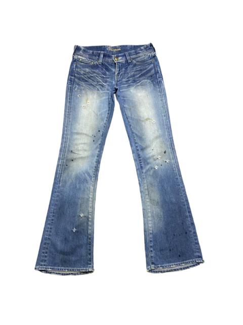 Other Designers Vanquish Gold Mudwash Denim Flare Jeans