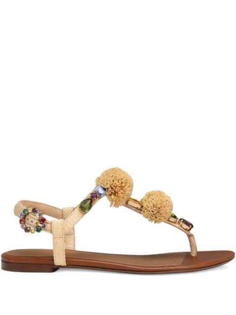 Dolce & Gabbana pompom-detail sandals