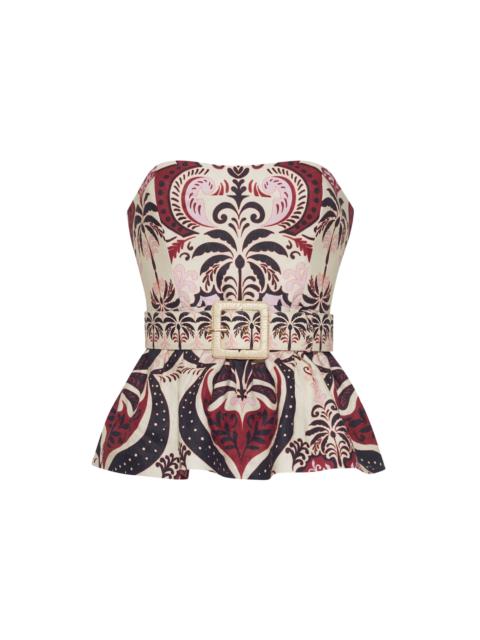 Cara Cara Tilda Top
A Sleek Peplum Strapless Top