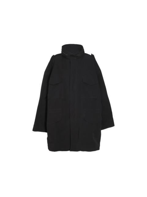 BLACK COTTON CASUAL JACKET