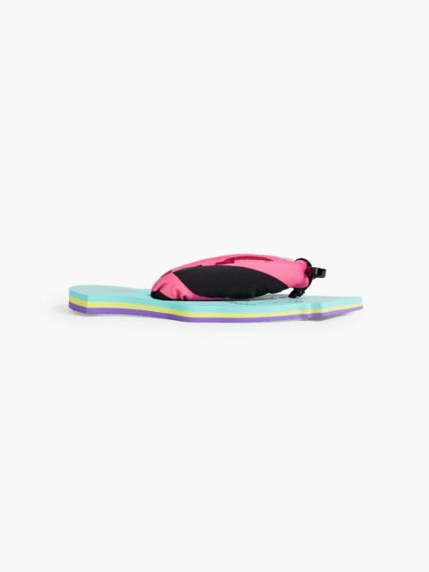 PUCCI Bow-detailed printed twill flip flops