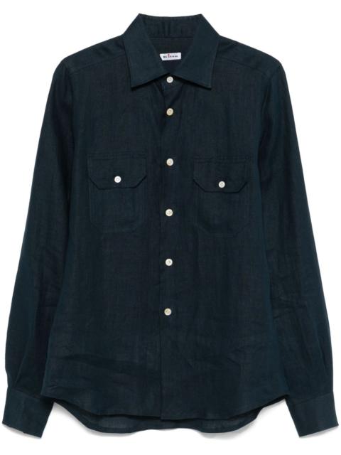 KITON - Kiton Men Navy Blue Shirt