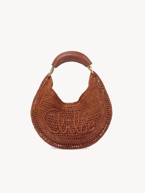Chloé SUMMER BANANA HOBO BAG IN RAFFIA