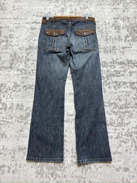 Hysteric Glamour Vintage Y2k Men’s Bigi Blue Denim Jeans Leather Waist Detail