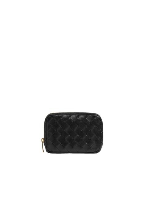 Bottega Veneta BOTTEGA VENETA $950 Black Teen Intrecciato Zippered Pouch Ne
