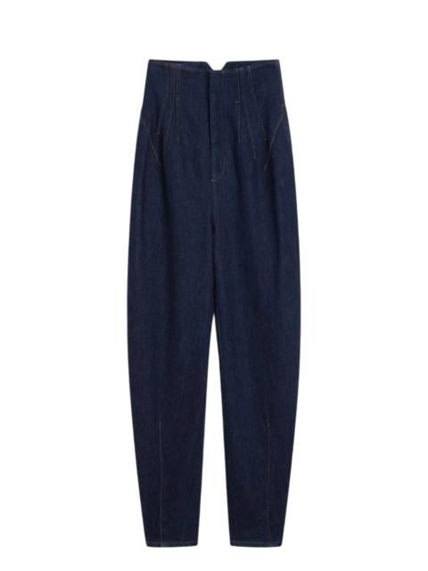 Sportmax Sportmax Women High-Waisted Denim Trousers - Midnight Blue