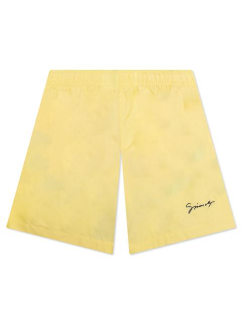 Givenchy SIGNATURE LOGO SWIM SHORTS - BANANA
