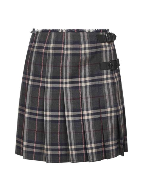 Burberry Multicolor Check wool mini kilt