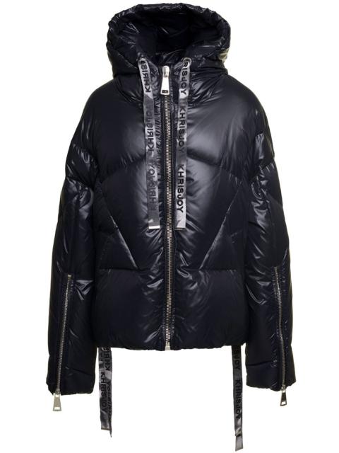 Khrisjoy Women Black 'Puff Khris Iconic' Oversized Down Jacket With Hood In Polyester Woman