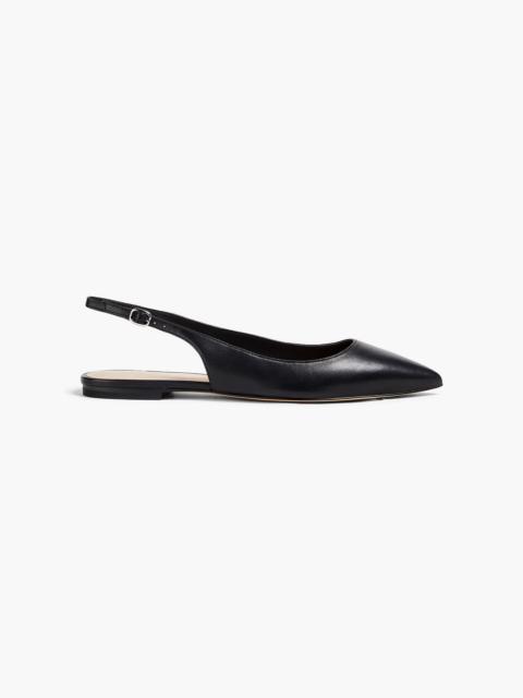 Stuart Weitzman Mara leather slingback point-toe flats