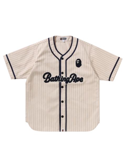A BATHING APE® BAPE A Bathing Ape Baseball Shirt 'Ivory'