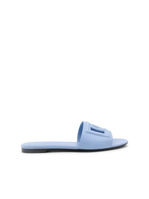 LIGHT BLUE LEATHER FLATS