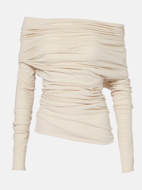 entire studios Bound off-shoulder cotton-blend top