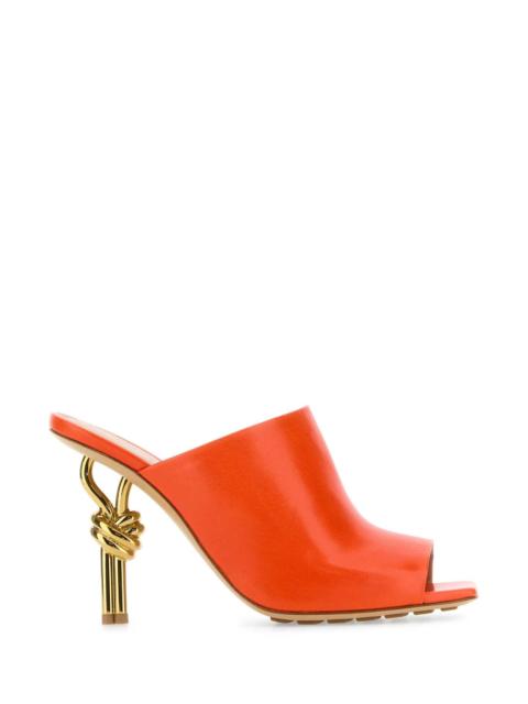 Bottega Veneta Bottega Veneta Women Orange Nappa Leather Knot Mules