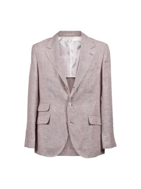Brunello Cucinelli Brunello Cucinelli Grey Linen Three-Button Suit Jacket