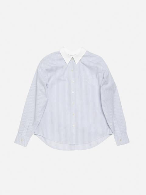 Acne Studios Stripe button-up shirt - Dusty blue/cold brown