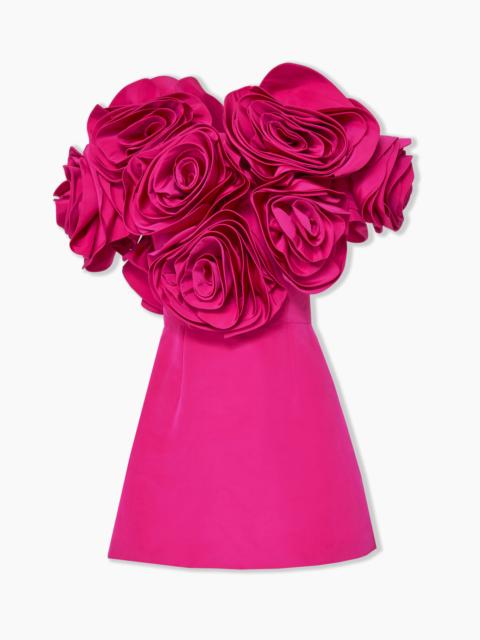 CAROLINA HERRERA Draped Flower Mini Dress