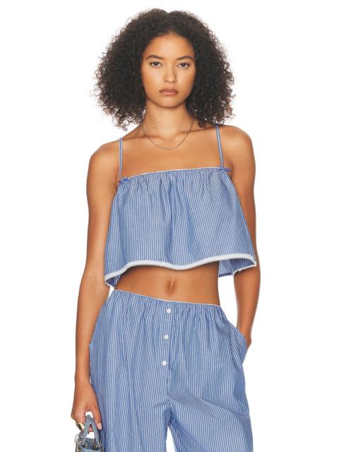 HELSA Pinstripe Poplin Camisole