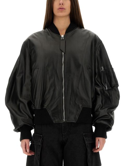 THE ATTICO The Attico Women Leather Bomber Jacket