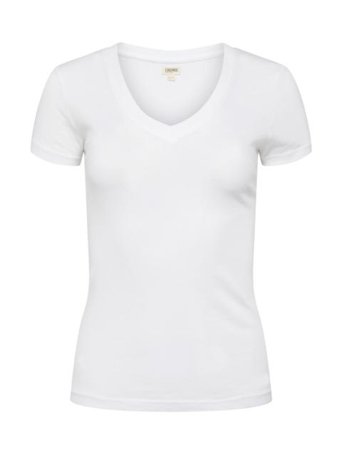 L'AGENCE Becca Cotton V-Neck Tee