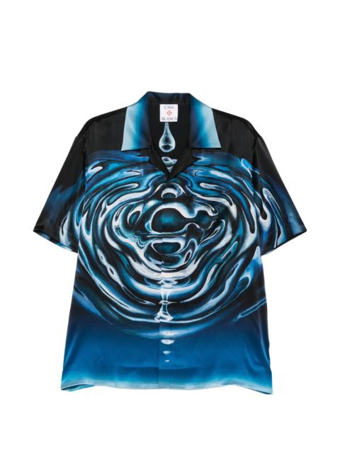 CASABLANCA Casablanca Ripple Cuban Collar Shirt