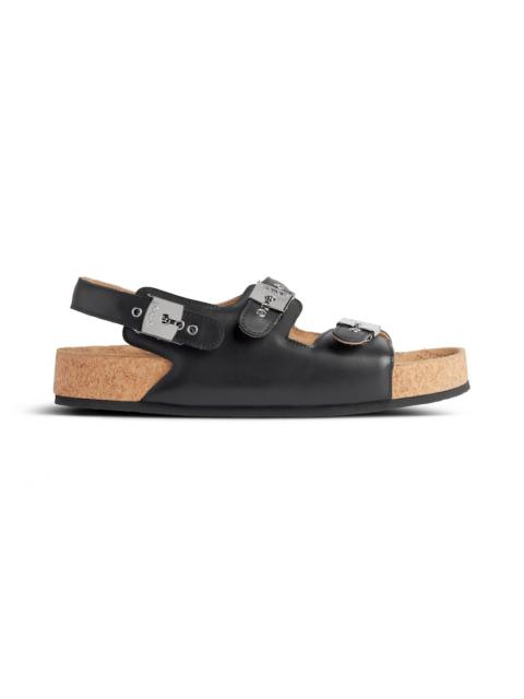 BALENCIAGA Women's Balenciaga I Scholl Flat Sandal in Black