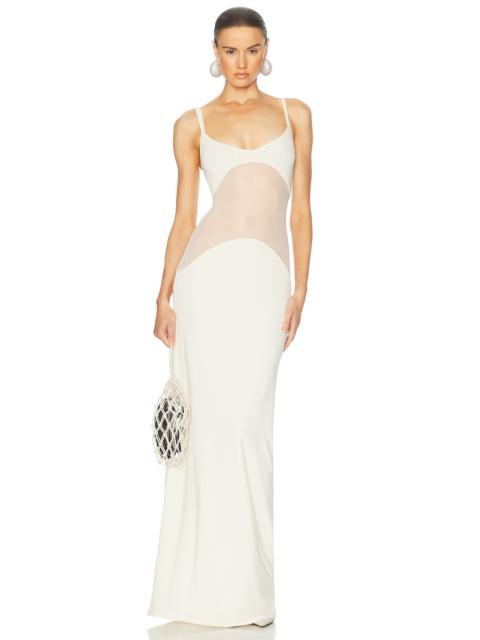 HELSA Sheer Knit Curve Maxi Dress