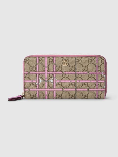 Zip around wallet with print